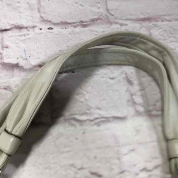 Vintage Coach Kristin Tote Shoulder Handbag Women's Cream Leather Double Handle - Picture 5 of 8